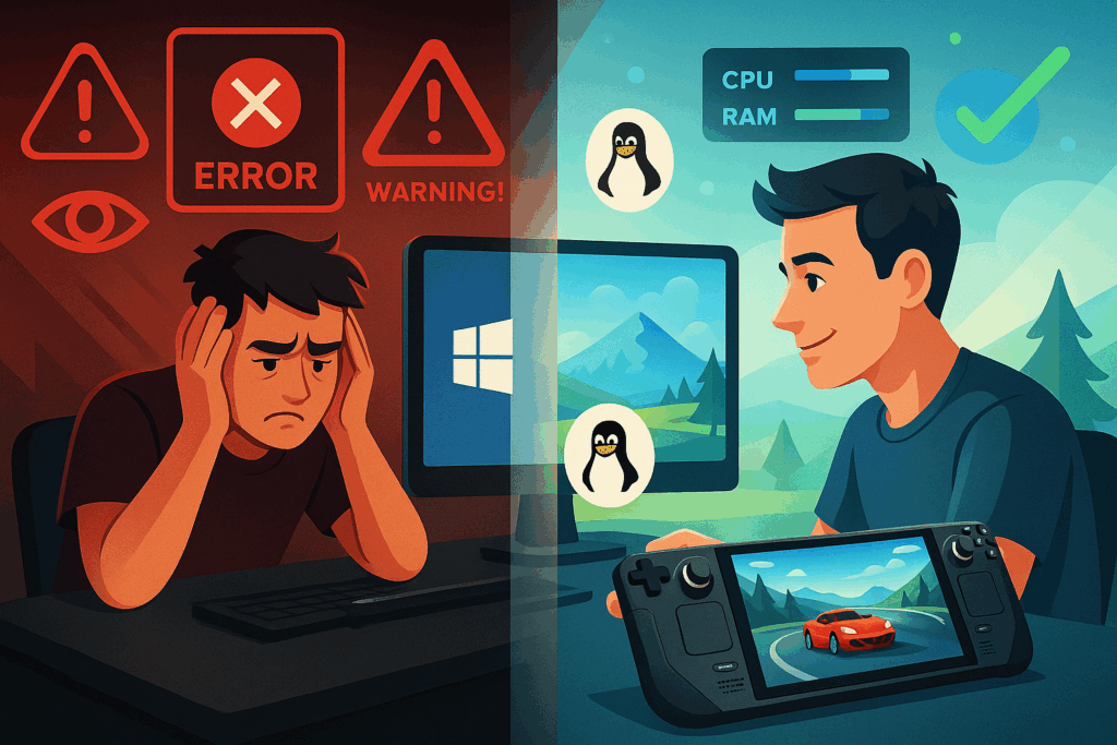 Linuxuser und Steam-Deck-User. Generiert durch ChatGPT.