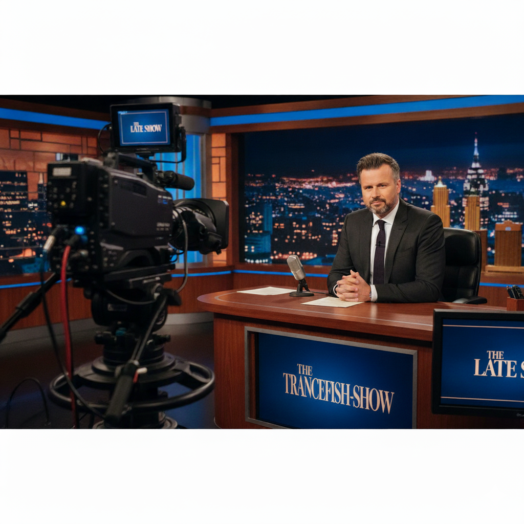 KI-Generiert. Ich als Host einer Late-Show.